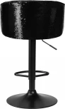 Стул барный DOBRIN DARCY BLACK SHINY (черный велюр с черно-золотыми пайетками) 5025_BlackBase_Shiny-LM SHINY, цвет сиденья черный пайетками, основания