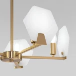 Потолочная люстра Wi-Fi на штанге Eurosvet Marble 60158/5 латунь (220V, управление смартфоном, голосовое управление, умный дом - Minimir Home, Алиса, Маруся, Салют)