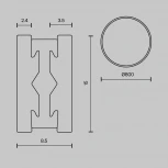 Шинопровод магнитный Flarity круглый черный 80 см Maytoni Busbar trunkings Flarity TRX154-R-D800-B (24V)