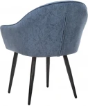 Стул с подлокотниками Вайд, каркас Черный, велюр Синий 2500000185823 Leset