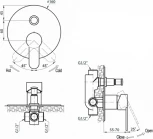 Смеситель Cezares Laconico C VDI BLC С ВНУТРЕННЕЙ ЧАСТЬЮ, белый