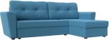 Диван угловой Амстердам Лайт правый угол (Голубой/Рогожка) Лига Диванов арт.121170