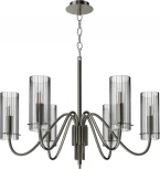 Подвесная люстра ST Luce SL2005 SL2005.103.06 никиль/прозрачный E14 6*40W (220V, на цепи)