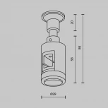 Крепление настенное Wall одинарное Flarity черный Maytoni Accessories for tracks Flarity TRA155CW-S1-B (24V)