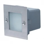 Светильник встраиваемый в стену уличный светодиодный Horoz Gumus, 1 лампа, никель с белым