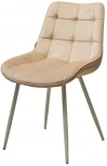 Стул MIAMI G062-03 светлый беж, велюр / белый каркас M-City 628M04277