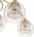 Потолочный люстра 5х40Вт E14, металл/стекло, шампань