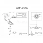 Встраиваемый светильник Gyps Modern GU10 1x35Вт Maytoni Technical DL004-1-01-W