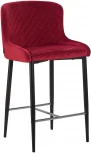 Стул полубарный CHRISTIAN'65 (черные ножки, бордовый велюр (V108-85))