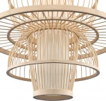 Подвесной светильник ST Luce Alma SL6241.513.01 Древесный/Белый E27 1*40W (220V, на проводе)