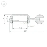 Профиль POLI-2000 ANOD (Алюминий) 021738 Arlight