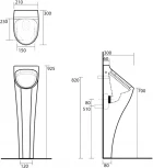 Писсуар Kerasan Aquatech 373001 напольный