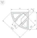 Профиль SL-KANT-H11-2000 ANOD BLACK (Arlight, Алюминий) 044086