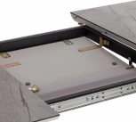 Стол обеденный DARWIN МДФ HPL/ЛДСП/металл, 128-170х80х75 см, Мрамор светлый/Черный Tetchair 18995