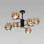 Потолочная люстра на штанге Arcada 70127/6 Eurosvet черный/дымчатый (220V)