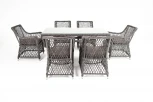 Обеденная группа плетеная, цвет графит 4SIS Латте LC6T-7-SET graphite