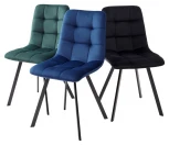 Обеденный стул M-City CHILLI SQUARE BLUVEL-86 NAVY BLUE, велюр