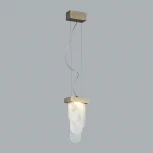 Подвесной светильник Odeon Light Foros 5437/12L бронзовый "брашинг"/металл/смола под алебастр/акрил LED 12W 3000K (220V, на тросе)