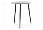 Журнальный столик Абелия мрамор белый / черный матовый