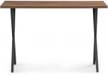 Стол деревянный Алеста Лофт 120 25 мм дуб делано темный / черный матовый 506951 Notta