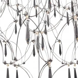 Подвесная люстра светодиодная ST Luce Gravetta SL6601.103.114 Хром/Прозрачный LED 114*0,5W 3000K (220V, на тросе)