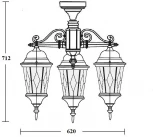 Потолочный светильник уличный Oasis Light ASTORIA 2M 91470MA/3 cover Gb ромб (220V, IP44)