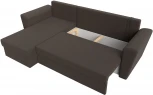 Диван угловой Амстердам Лайт левый угол (Коричневый/Рогожка) Лига Диванов арт.121168L