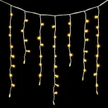 Гирлянда Бахрома 3,2 x 0,9 м Тепло-Белая 220В, 168 LED, Провод Белый Каучук, IP65