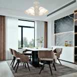 Потолочная люстра на штанге Arte Milano AM340800 340800/6 WT+G (220V)