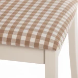 Стул Picasso (PC-SC) дерево гевея, 45х53х97см, ivory white (слоновая кость 2-5), ткань: клетка мелкая (S505-18) Tetchair 12349