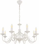 Подвесная люстра Arte Milano AM342620 342620/8 WT+SL (220V, на цепи, подсвечник, свеча)