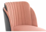Обеденный стул на металлокаркасе Woodville Orly pink / grey 11782