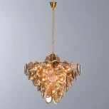 Подвесная люстра каскадная Divinare Chloe 7566/01 SP-18 (220V, хрусталь, на цепи)