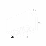 Накладной точечный светильник Arte Lamp Factor A5544PL-2WH (220V, куб)