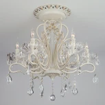 Потолочная люстра Eurosvet 12205 12205/6 белый (хрусталь Strotskis, подсвечник, свеча)