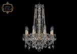 Подвесная люстра Art Classic 11.21 11.21.8.141.h-62.Gd.Sp (220V, хрусталь, на цепи, подсвечник, свеча)