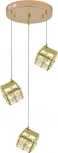 Подвесной светильник (12048/3P Gold) Indigo Radioso V000134L (LED, 220V, на проводе, куб)