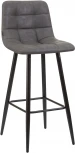 Стул барный NICOLE (черные матовые ножки, серая антрацитовая винтажная экокожа (RU-08))