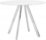 Стол обеденный Stool Group Хьюстон D100 белый стеклянный УТ000002672