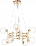 Подвесная люстра Crystal Lux LUXURY SP8 GOLD (220V, на тросе, шарики)