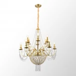 Подвесная люстра Lussole Rains LSP-6004 (220V, хрусталь, на цепи, подсвечник, свеча)