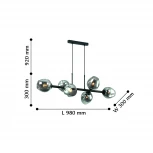 Подвесной светильник Favourite Traube 2361-6P (220V, на проводе, молекулы)