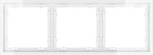 Рамка на 3 поста (белый глянцевый) Voltum S70 VLS100301