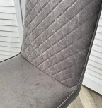 Стул PAINT, цвет B28 Темно-серый, велюр / черный каркас