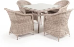 "Фредо" обеденная группа плетеная, цвет бежевый 4SIS арт.УТ-00002200