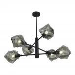 Потолочная люстра на штанге ST Luce Portici SL1175.402.06 Черный/Серо-зеленый E14 6*40W (220V)