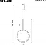 Светильник подвесной ST Luce Shape SL6131.403.20 Черный/Черный, Терракотовый LED 1*20W 4000K (220V, на проводе, кольцо)