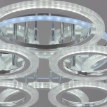 Потолочная люстра светодиодная на штанге с пультом Reluce 09812-3.3-4+4D CR (RGB) (220V)