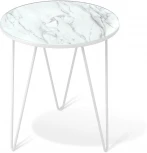 Столик кофейный Sheffilton SHT-CT27 белый муар/белый мрамор от фабрики Sheffilton