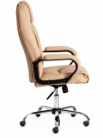 Кресло BERGAMO хром (22) кож/зам, бежевый, 36-34 Tetchair 19366